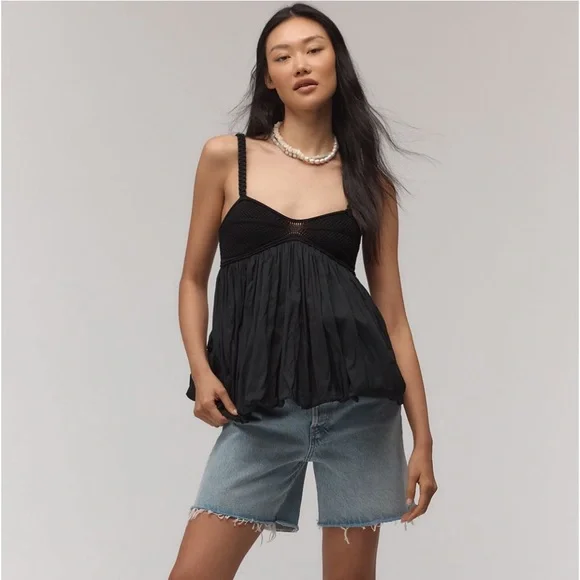 Anthropologie Black Swing Tank Top - Picture 3 of 6